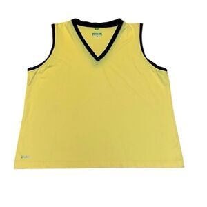 Tail Tech Performance Tank Top, Tennis Shirt, yellow, black, V-neck XL